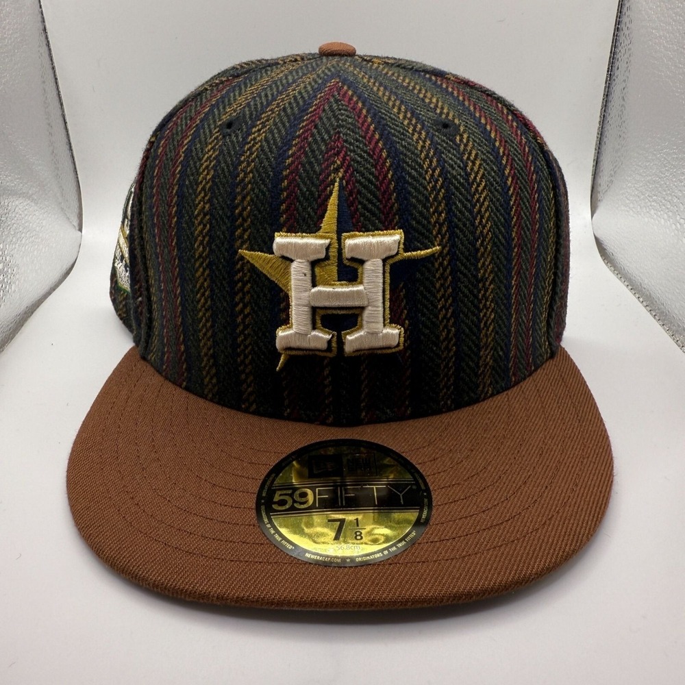 New Era 59Fifty Houston Astros 50th‎ Anniversary Vintage Herringbone Hat 7 1/8